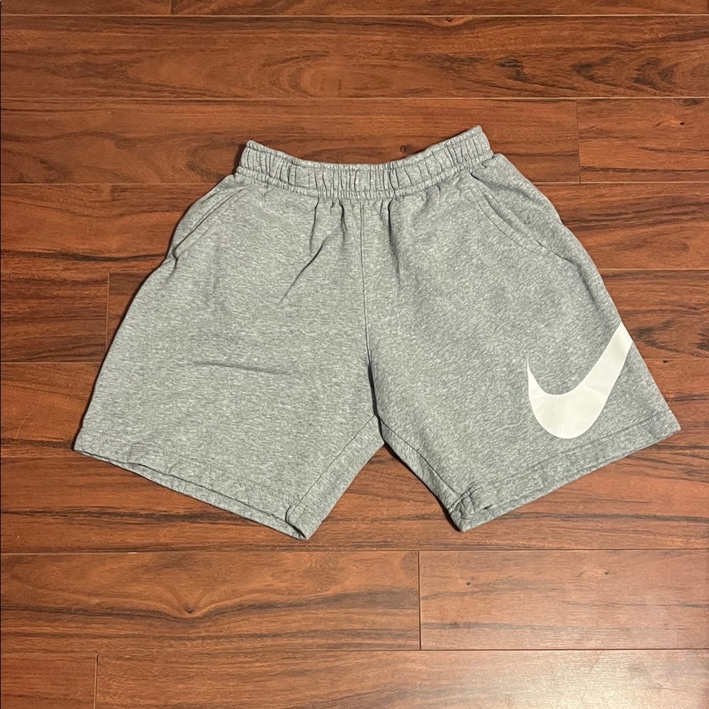 Nike Gray Shorts with White Swoosh